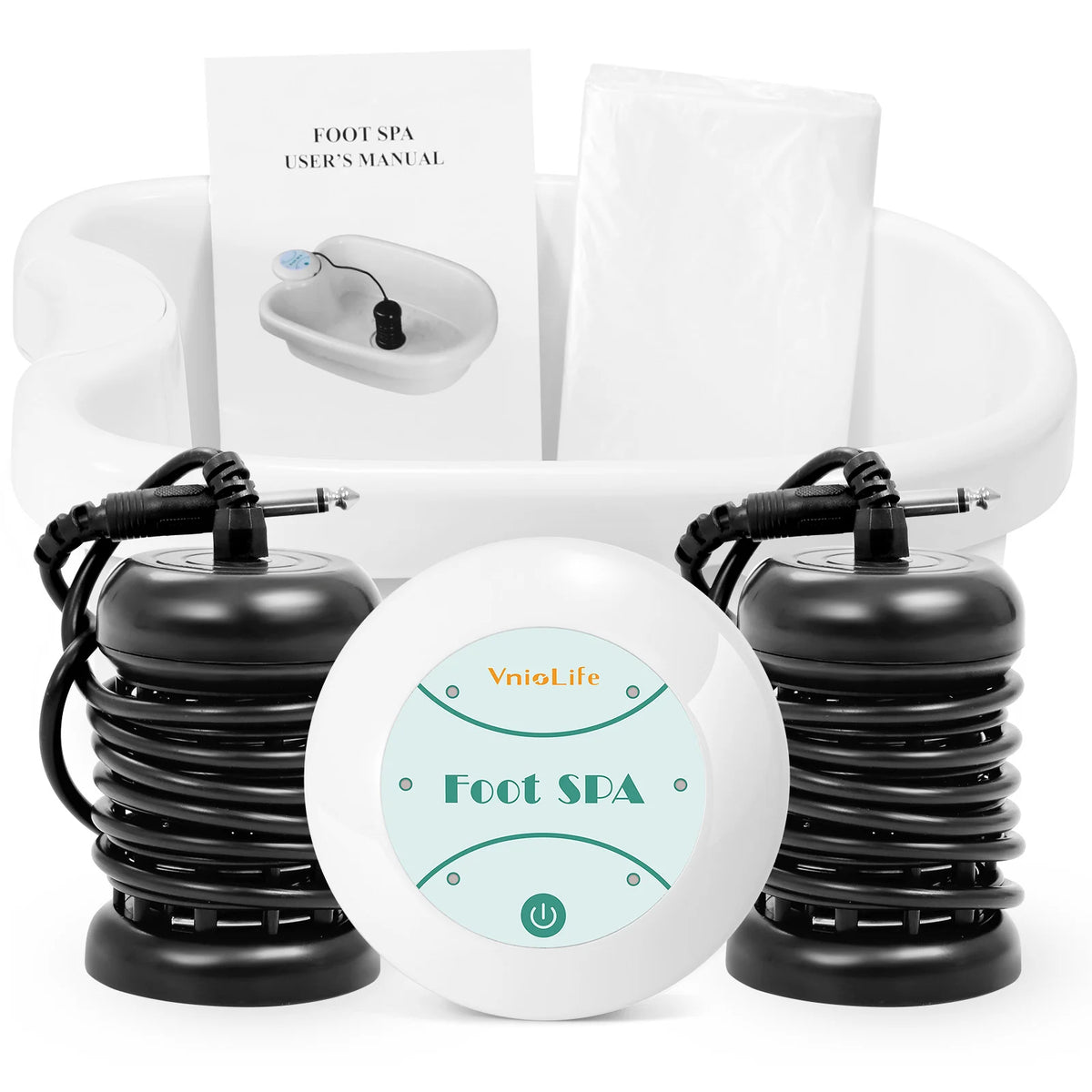 Ionic Foot Bath Detox Machine with Basin | Foot Detox Machine For Home Use, Salon, Beauty Spa Club, Detox Foot Bath With 2 Arrays, 100 Tub Liners