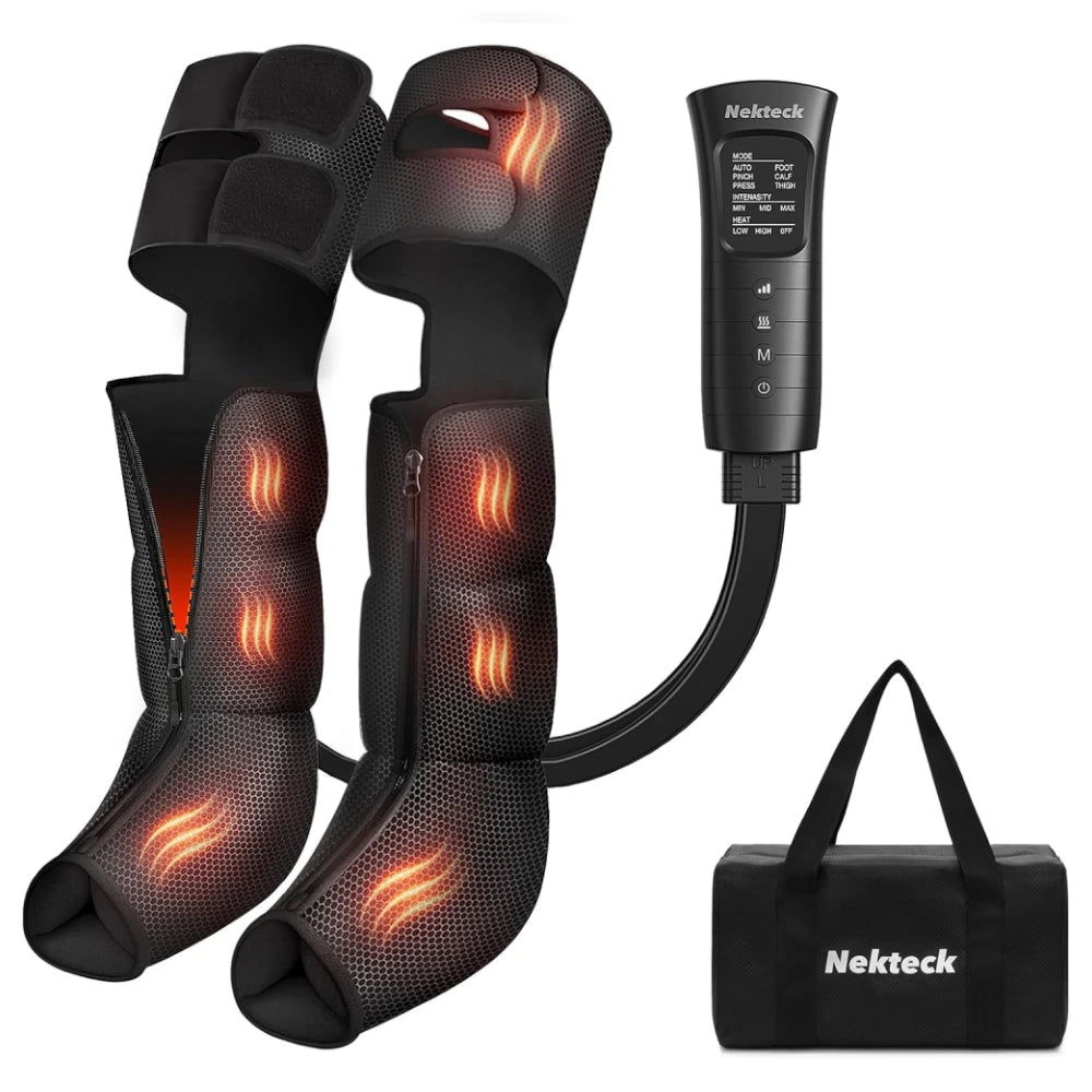 Nekteck Leg Compression Massager with Heat and Air Therapy
