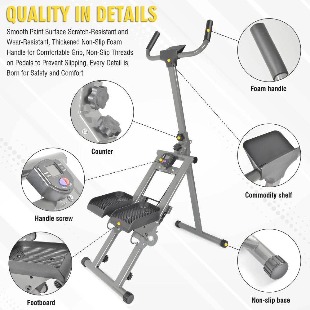 Vertical Stair Stepper With LCD Display For Full Body Cardio