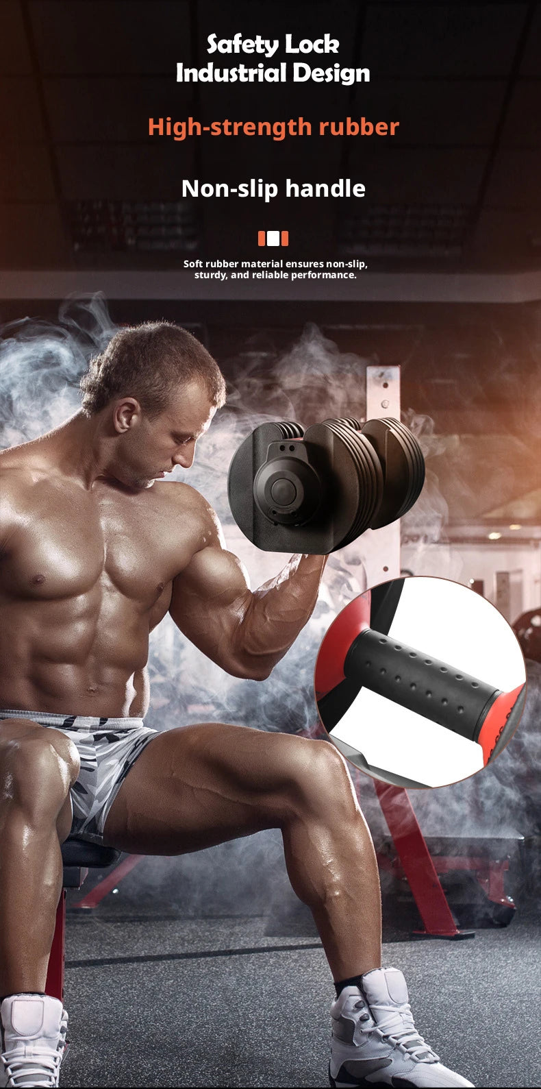 Auto-Locking Adjustable Dumbbell for Full-Body Workouts