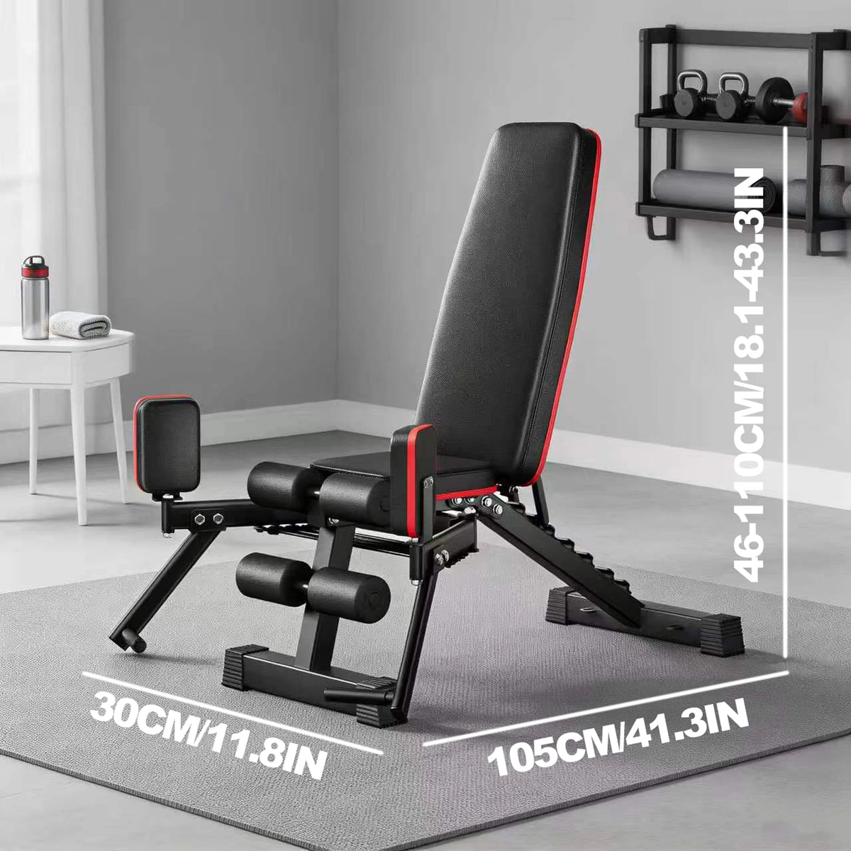 Adjustable Weight Bench With Hip Abduction And Resistance Ropes