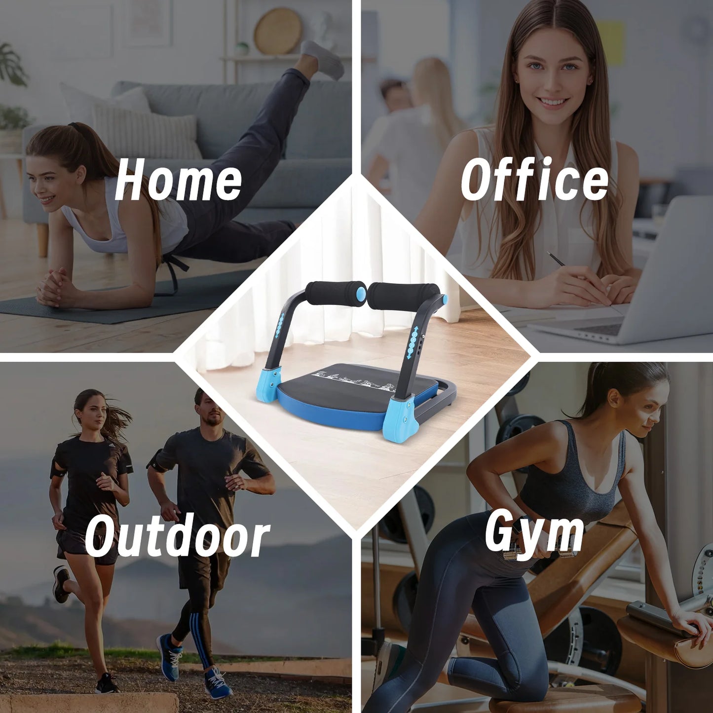 Foldable Abdominal Trainer Mini Sit Up Machine With Adjustable Resistance