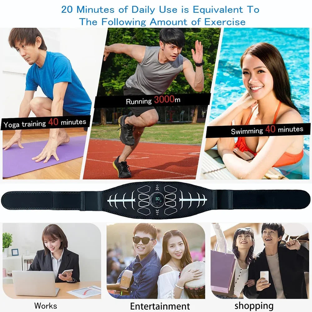 Brangdy Abdominal Toning Belt EMS Muscle Stimulator