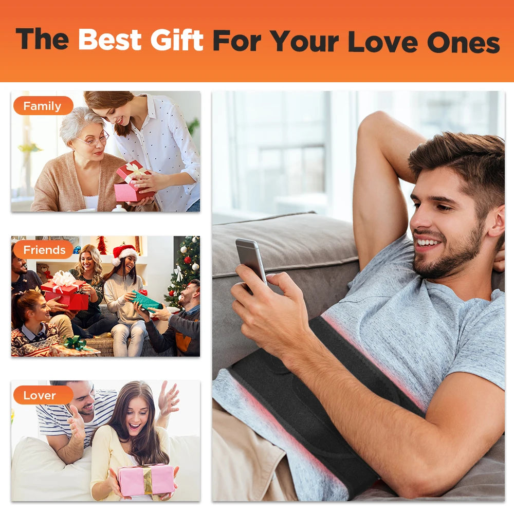 PASTSKY Electric Heating Lumbar Waist Massager With Heat And Vibration