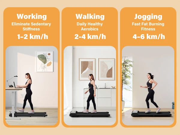 Superun 2in1 Home Treadmill Bluetooth LCD Display Fitness Machine