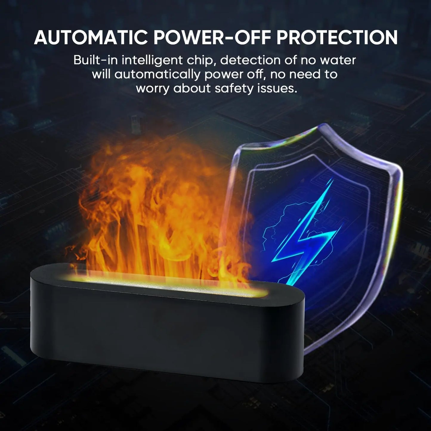 XMSJ Essential Oil Diffuser Fireplace Flame Aromatherapy Ultrasonic Humidifier Mist