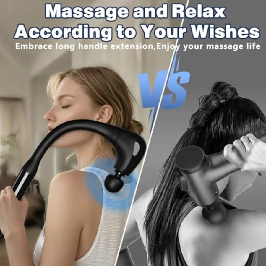 Deep Tissue Massage Gun With Extended Handle UltraPortablePercussionMassagerProElite