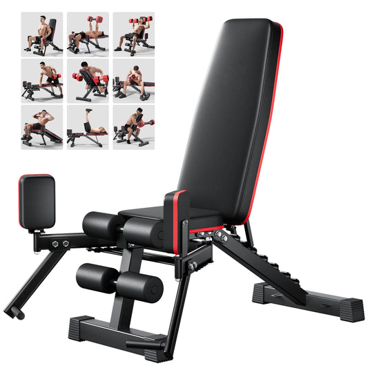 Adjustable Weight Bench With Hip Abduction And Resistance Ropes