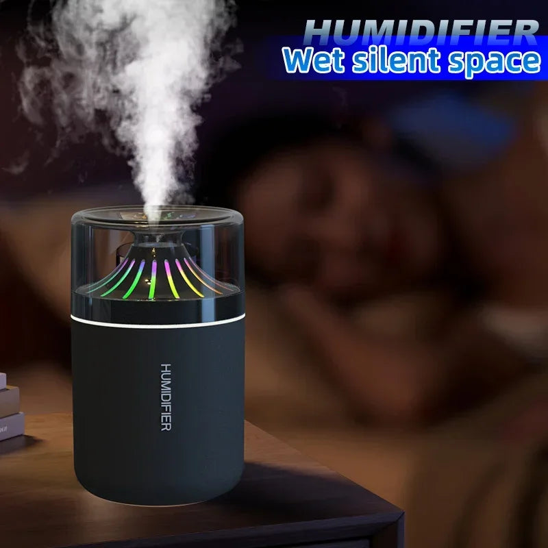 Seavidar Colorful Atmosphere Light Humidifier Vehicle Mounted Noise Reduction