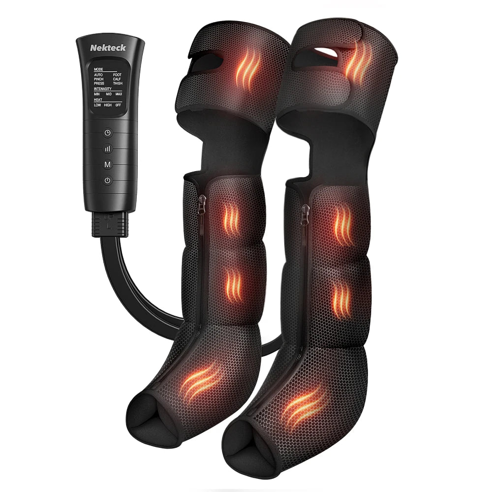 Nekteck Leg Compression Massager with Heat and Air Therapy