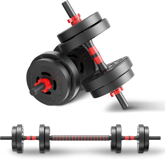 2 In 1 Adjustable Dumbbell Barbell Set For Home Fitness