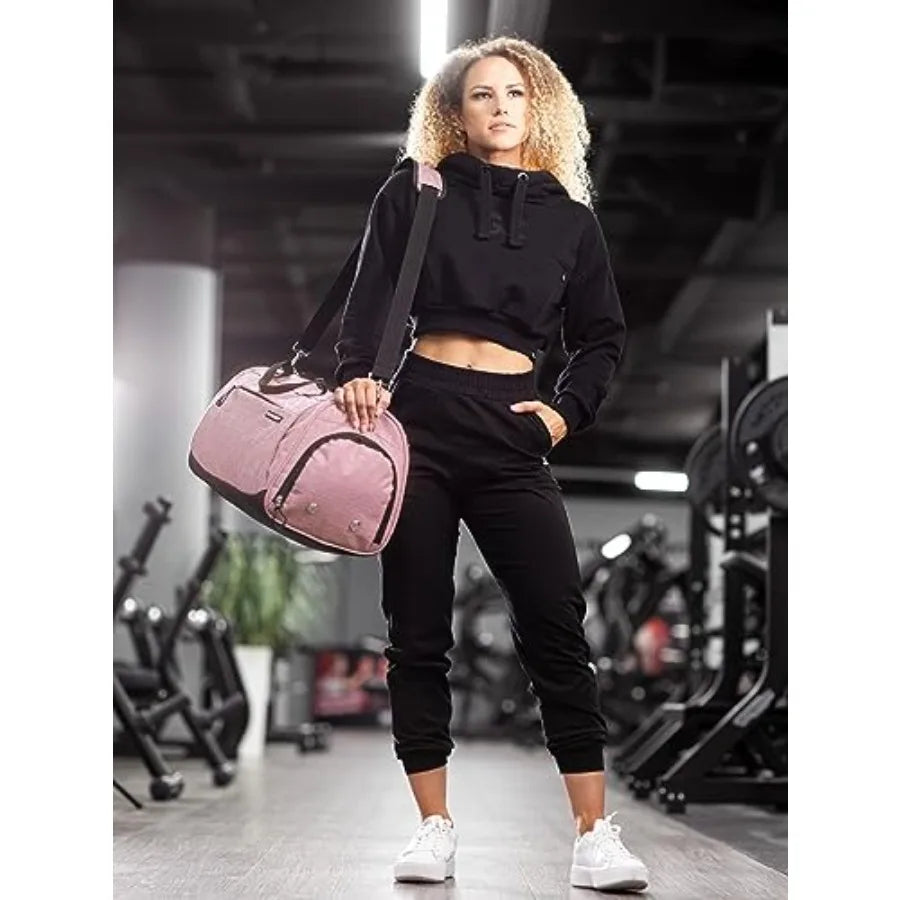 Gym Bag With Shoe And Wet Compartment For Travel Sports