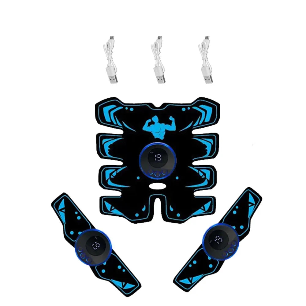 USB Rechargeable EMS Muscle Stimulator Arm Abdominal Trainer 3 In 1 Wireless