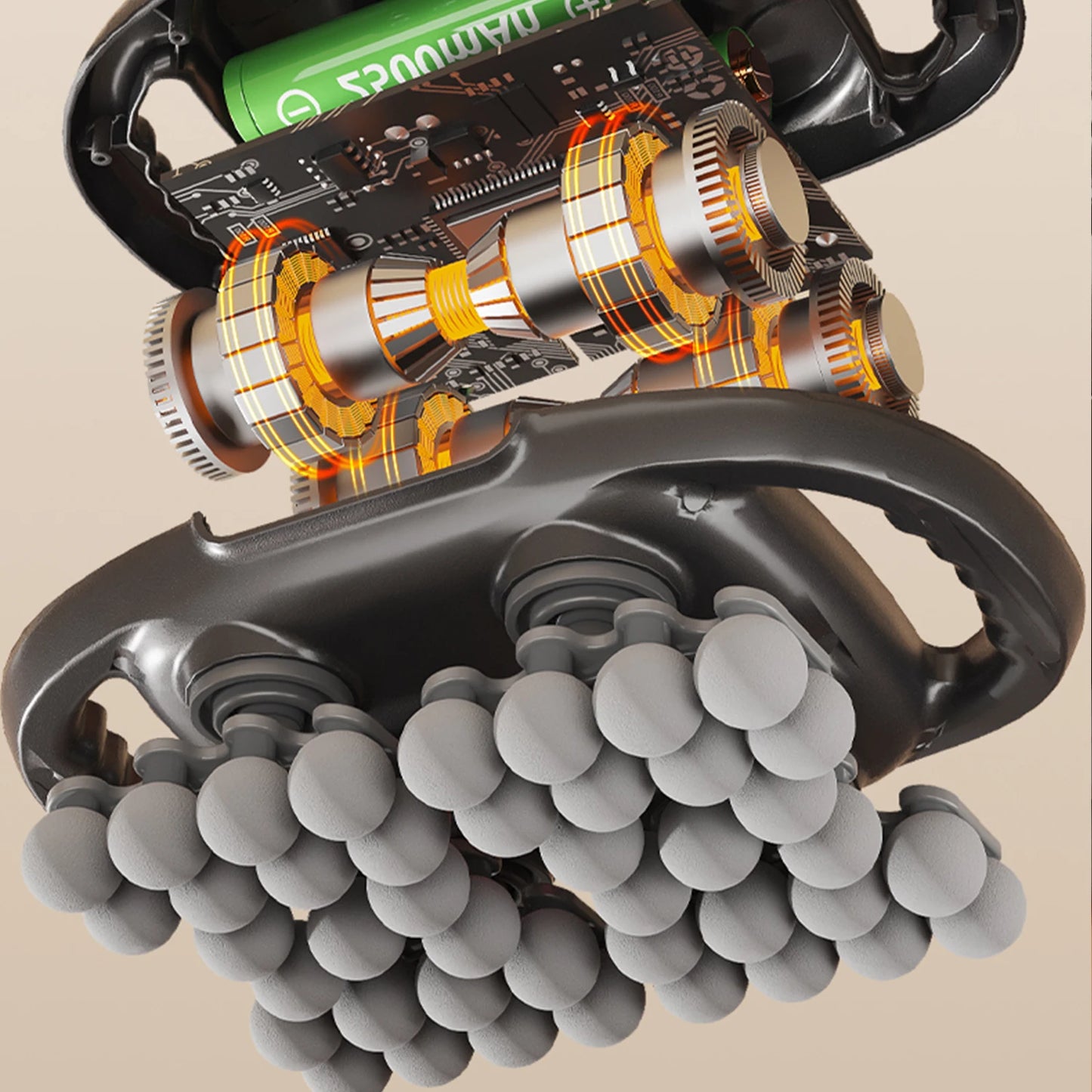 Deep Tissue 42 Nodes Electric Massage Roller With LCD Display