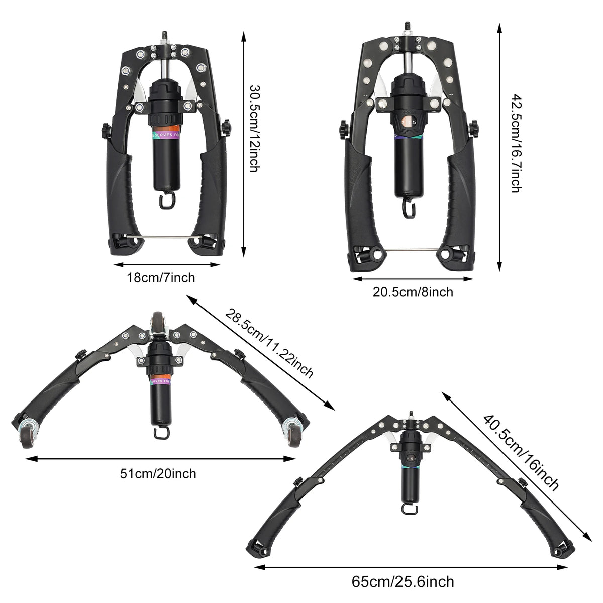 Hydraulic Power Twister Spin Button Manual Spin Button Resistance Trainer Forearm Workout Equipment with Adjustable 22–440 lbs