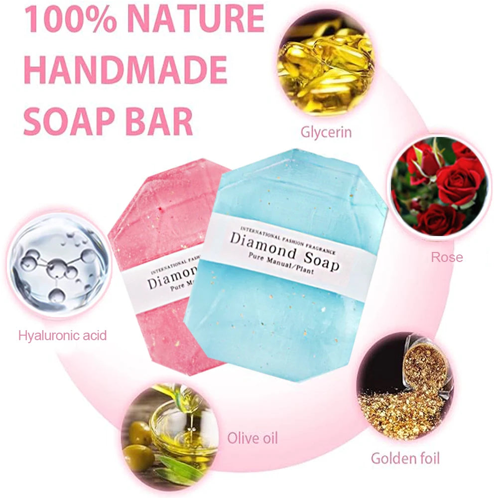 FlowWeek Hyaluronic Acid Diamond Antimicrobial Essential Oil Soap Hydration Moisturization