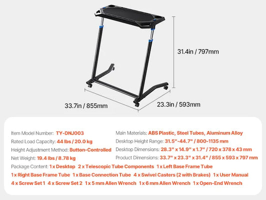 Cycling Desk Folding Fitness Station for Home Office