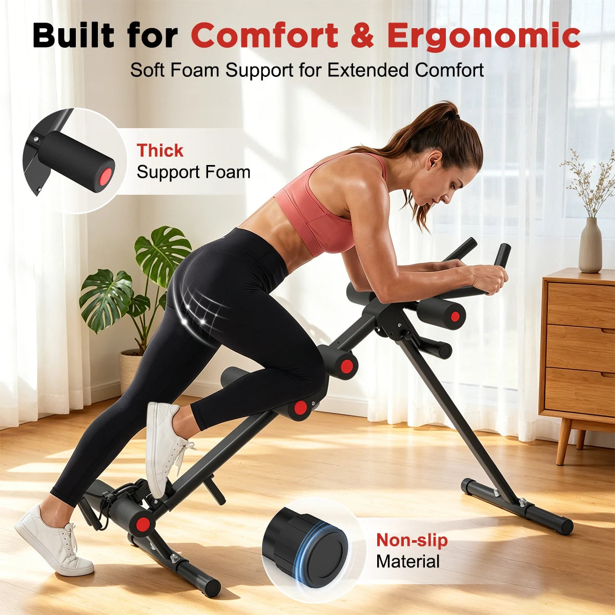 5-In-1 Adjustable Ab Trainer With Resistance Bands
