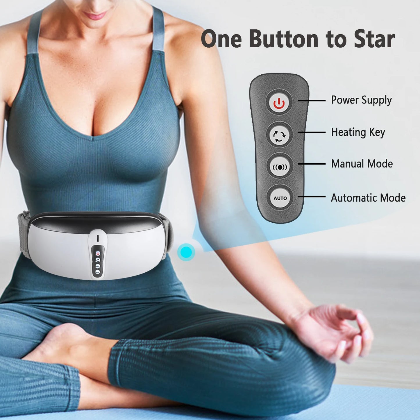 Wireless Slimming Belt Abdominal Massager With Heating And Vibration