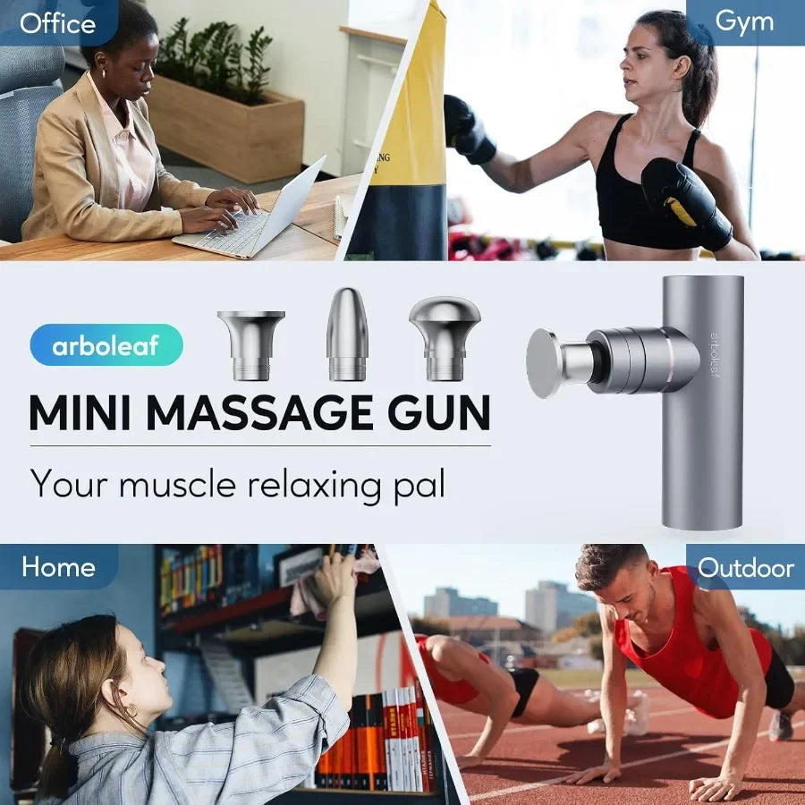 Portable Electric Massage Gun With Metal Head For Deep Tissue