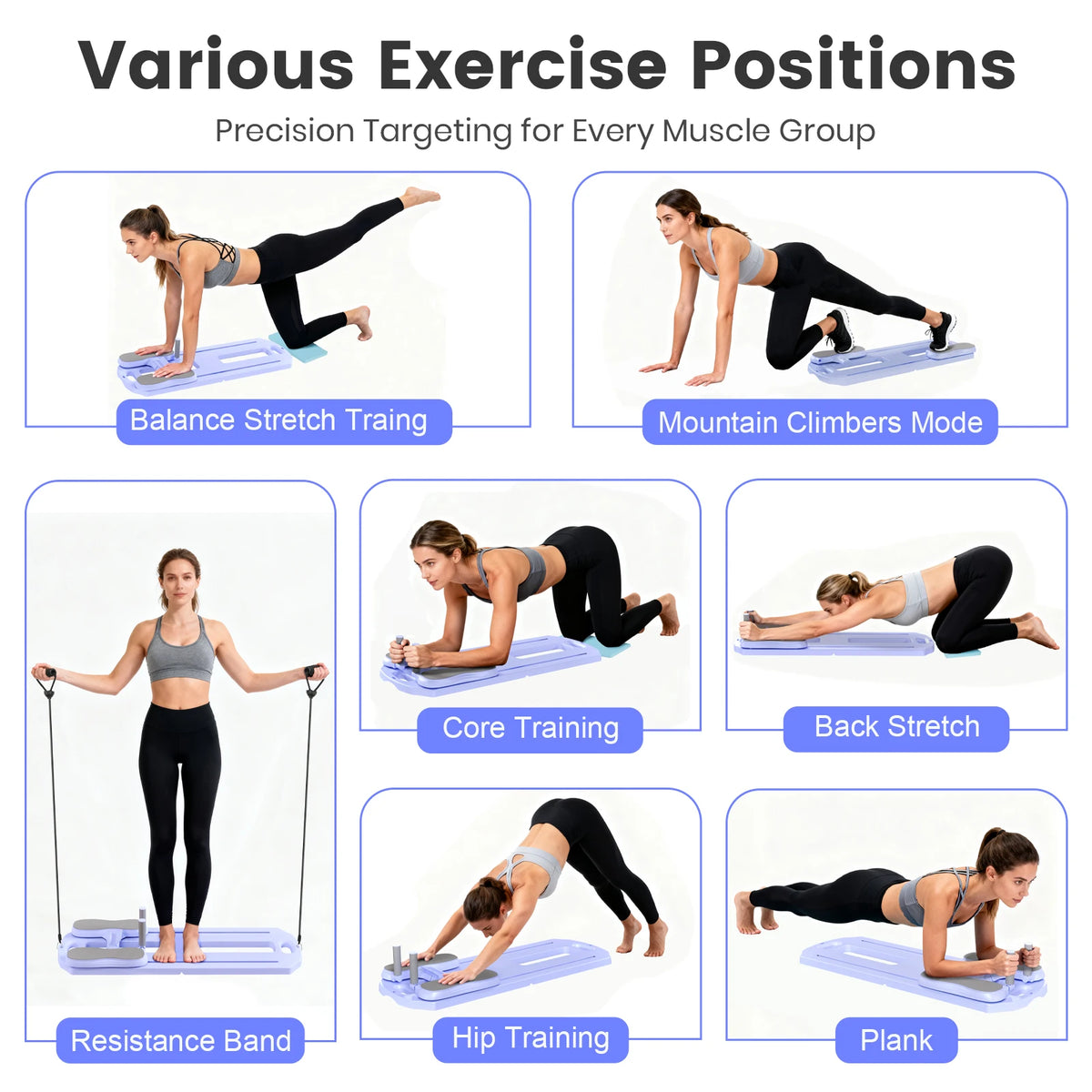 Foldable Pilates Ab Board Multifunctional Core Strength Trainer