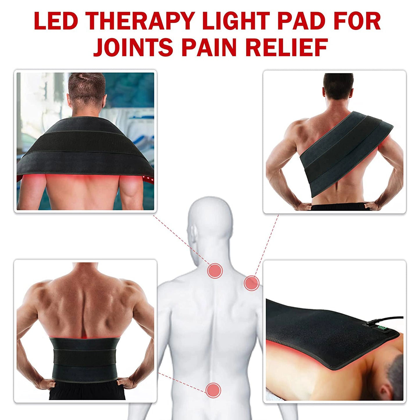 LOVTRAVEL Premium Light TherapyMat ForFullBodyNearInfrared LEDRelaxationTherapyDevice