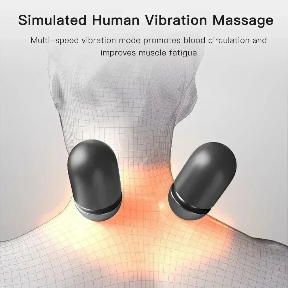 Okayso Electric Neck Massager With Heat And Traction Pillow