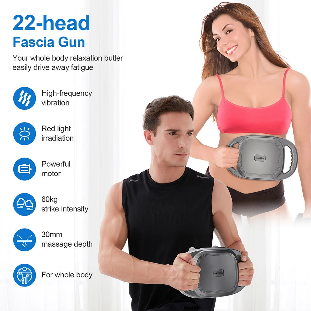 Foreverlily 22 Head Fascia Gun High Frequency Body Massager