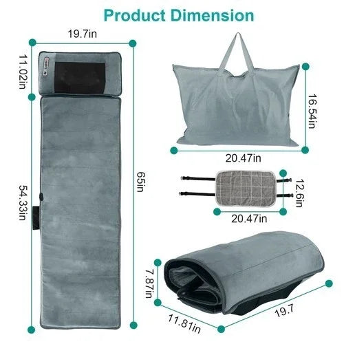 Electric Massage Mat Full Body Massager With Heating Kneading Vibrating