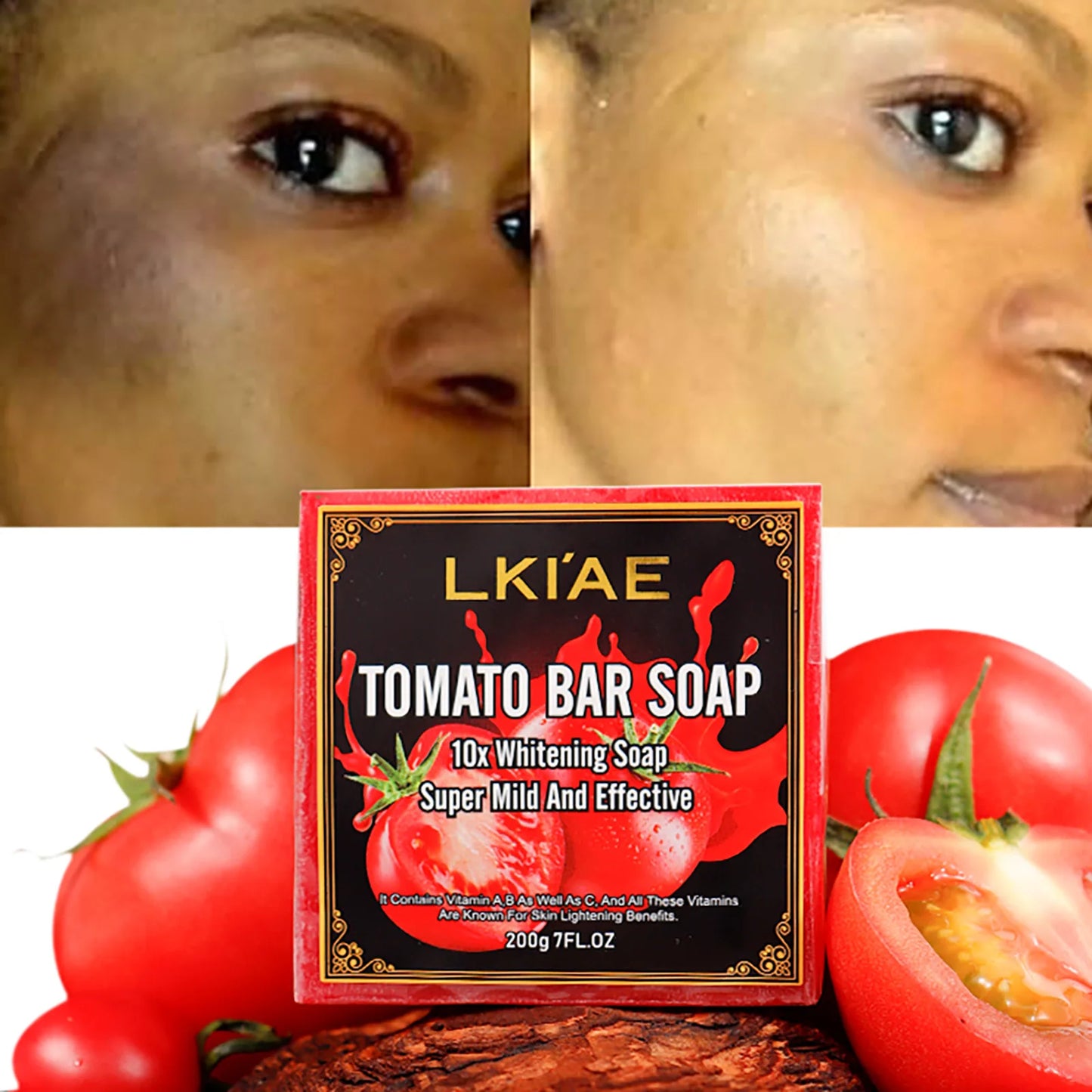 AILKE Organic Tomato Soap Bar For Face And Body WhiteningHydratingSkinBrighteningMoisturizing