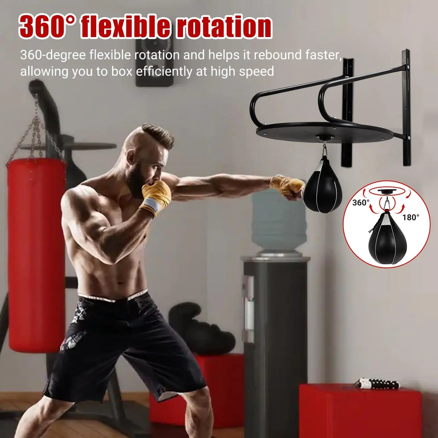 HiMISS Adjustable Speed Bag Platform 360 Swivel Wall Mount Kit
