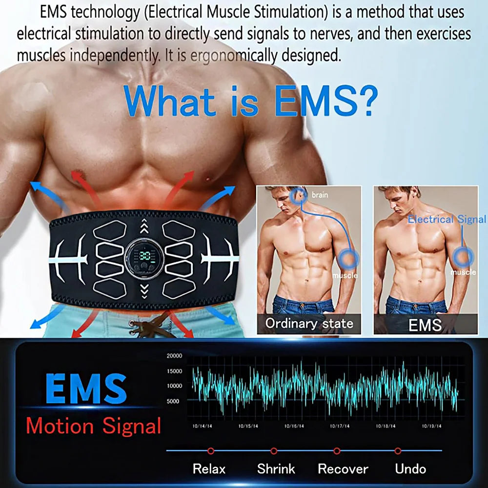 Brangdy EMS Abdominal Stimulator Muscle Toning Belt