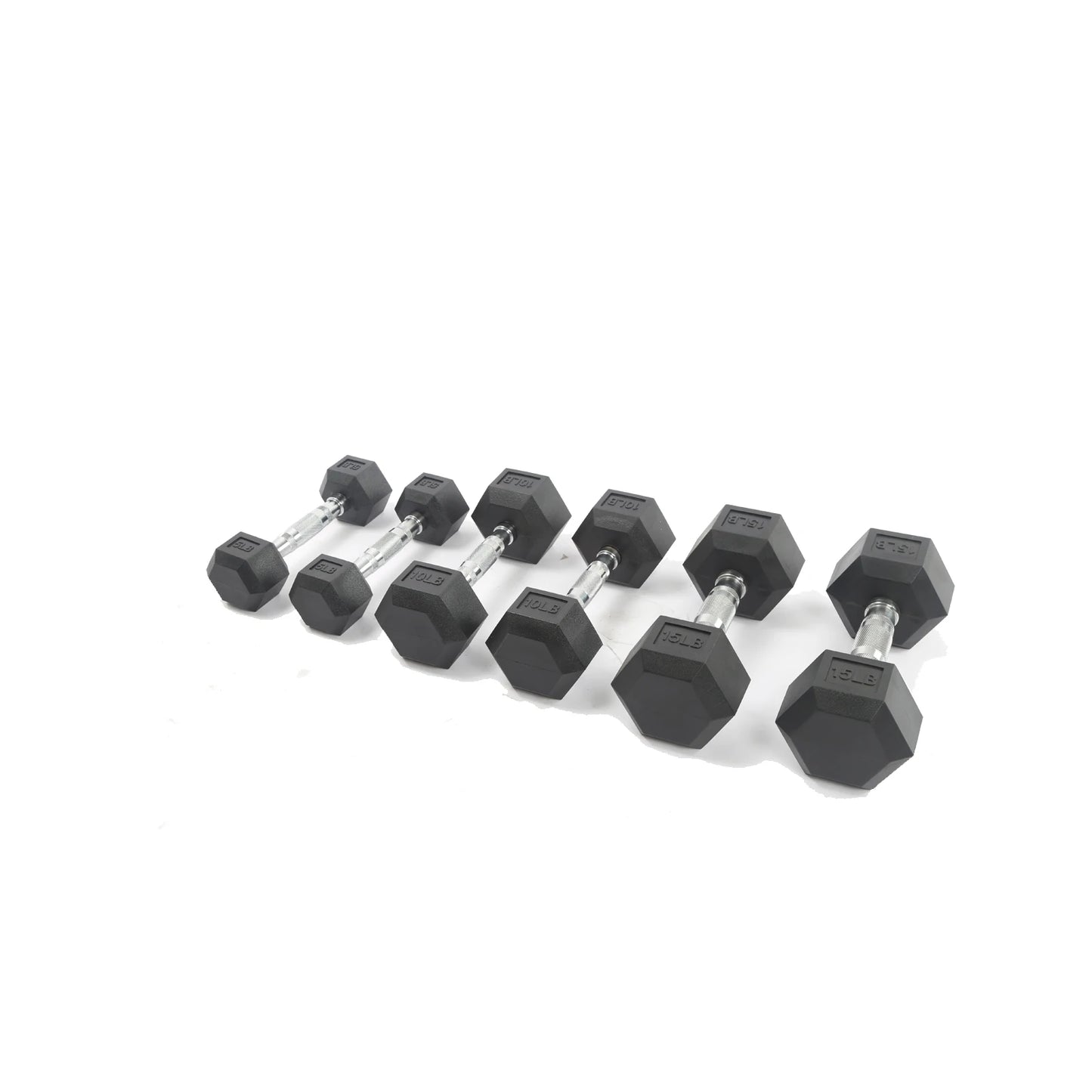 Hex Dumbbell Set with Rack Rubber Coated for Home Gym