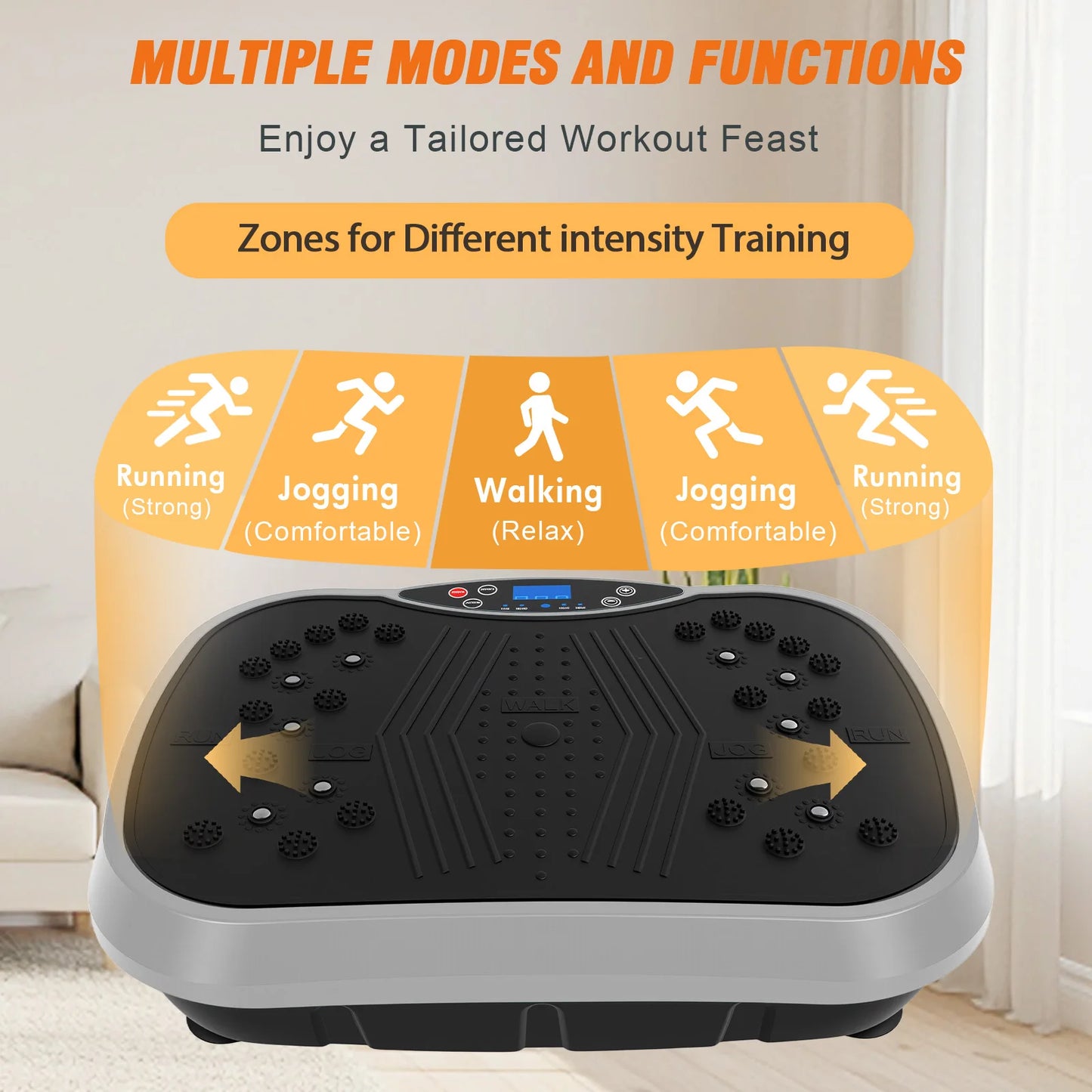 Portable Vibration Plate With Bluetooth Bands And Yoga Straps