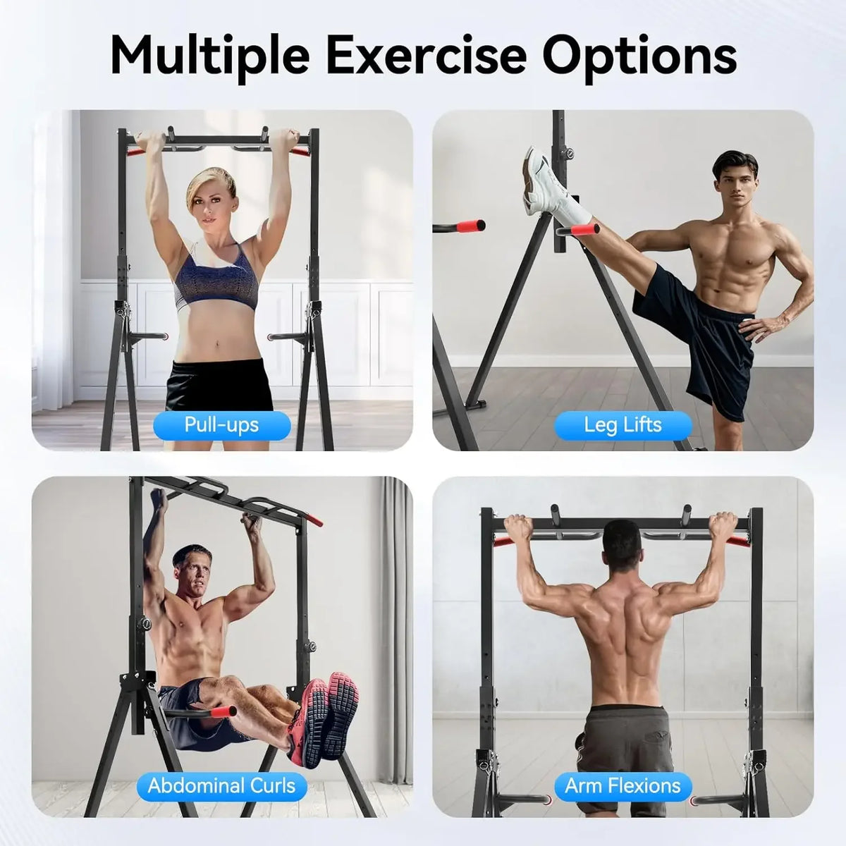Adjustable Power Tower Pull Up And Dip Station Home Gym