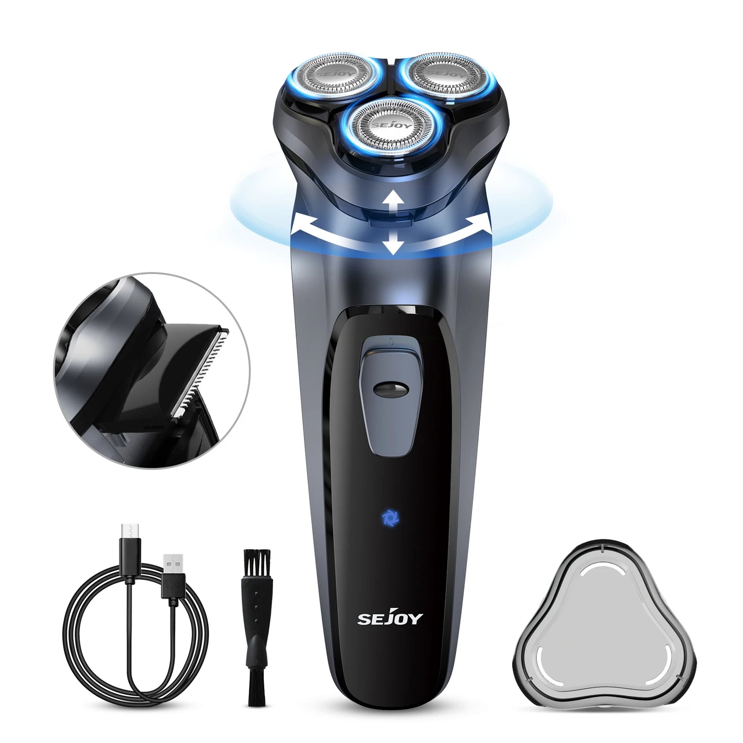 Sejoy 3D Floating Rechargeable Electric Shaver for Men