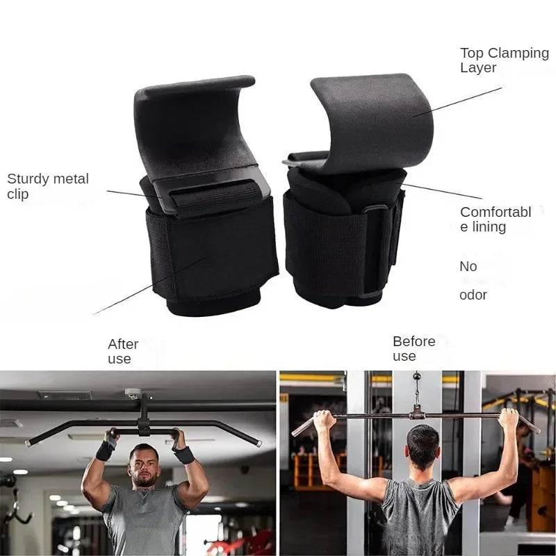 Non-Slip Weight Lifting Hook Straps For Deadlift And Pullups
