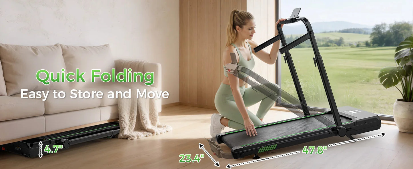 AKLUER Under Desk Walking Pad 12 Percent Auto Incline Treadmill Bluetooth App