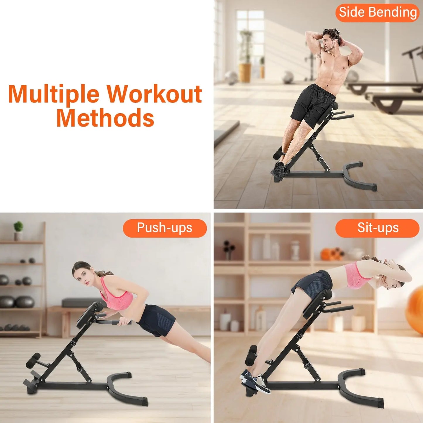 Roman Chair Back Extension Bench Foldable 5 Position Unit