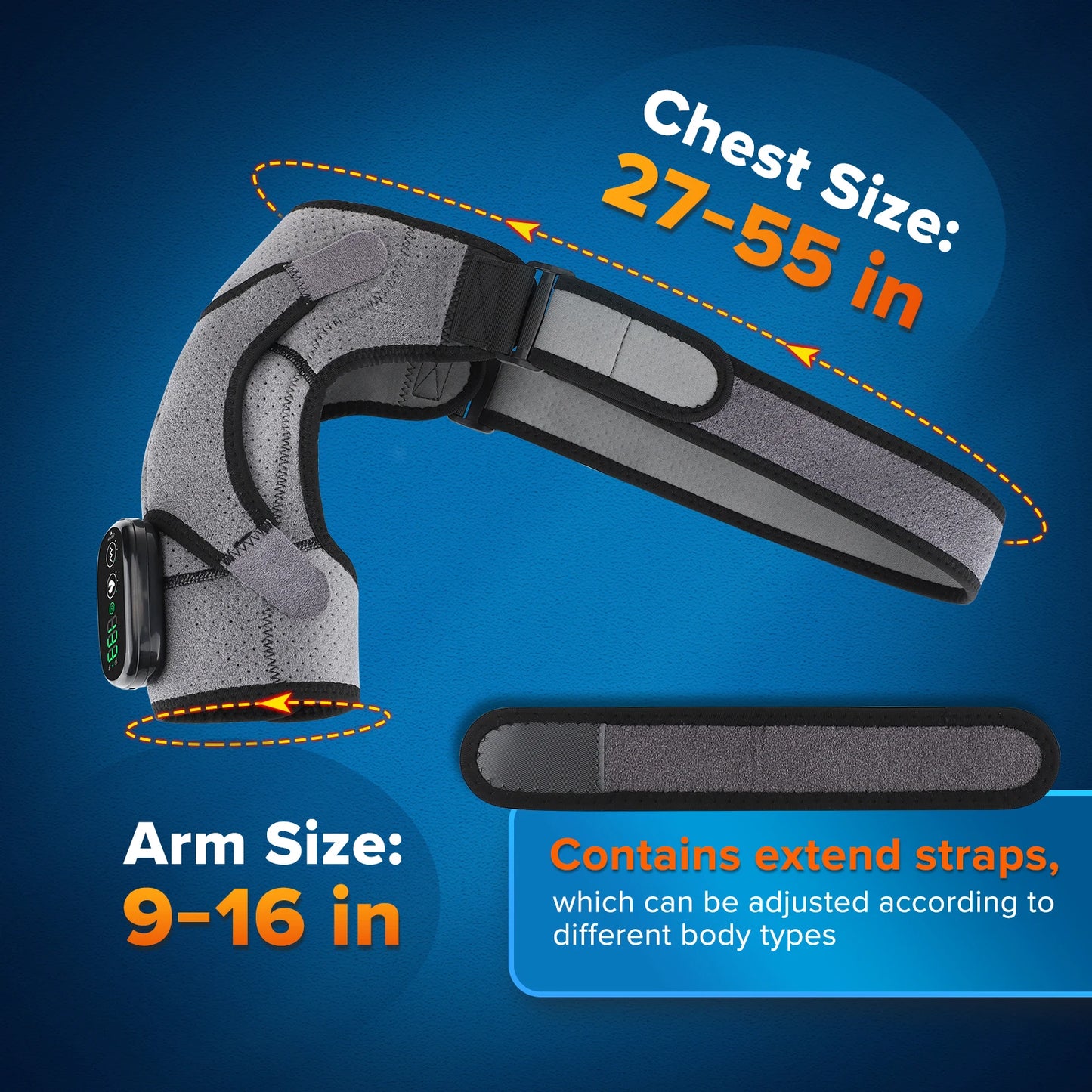 Hailicare Electric Heating Pad Shoulder MassagerPro For Osteoarthritis Pain Relief