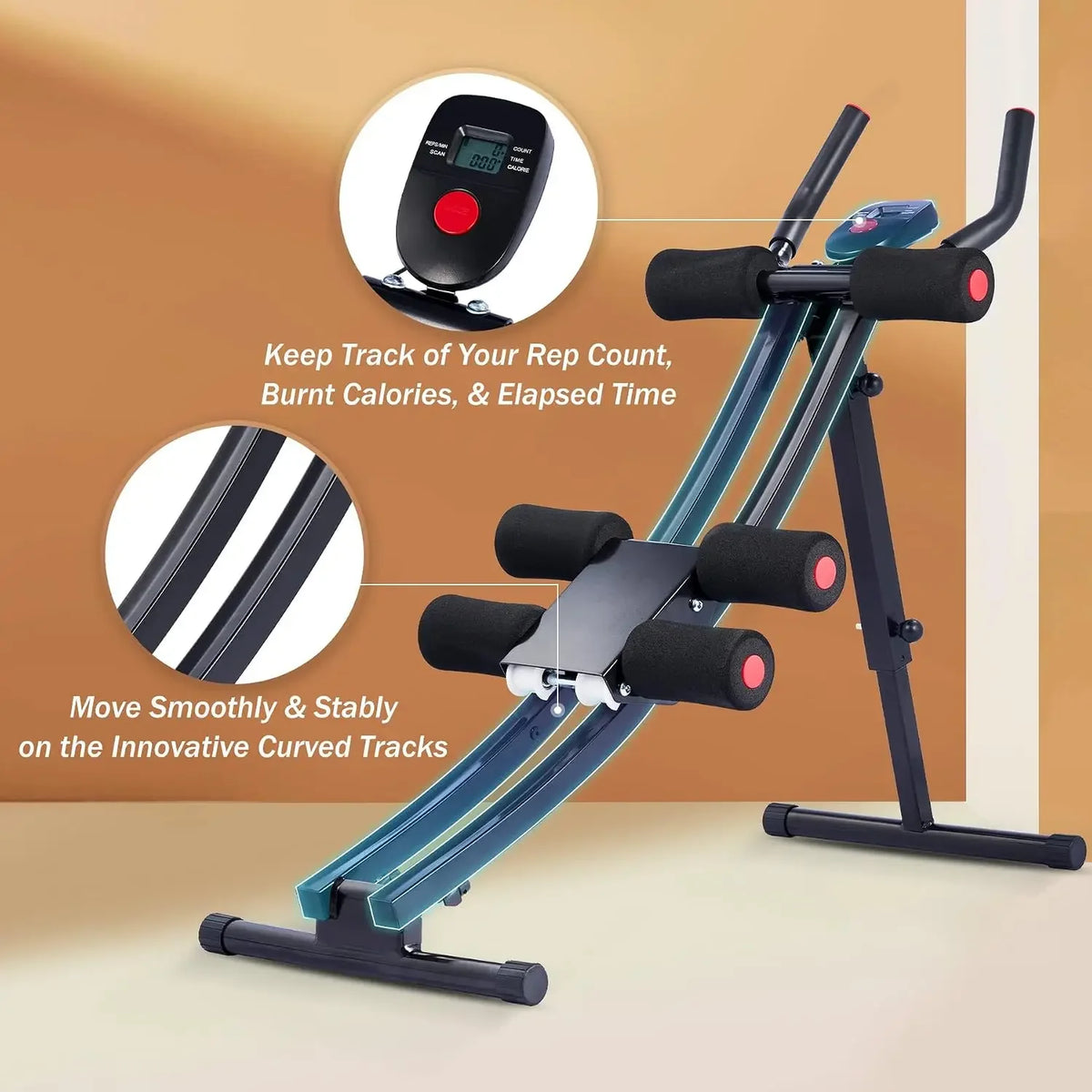 Zelus Ab Crunch Coaster Core Trainer For Home Gym Fitness