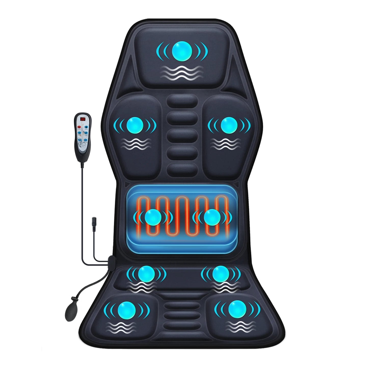 Aiveisi Premium Therapeutic Massage Lumbar Cushion For Seat InfraredThermal Heating