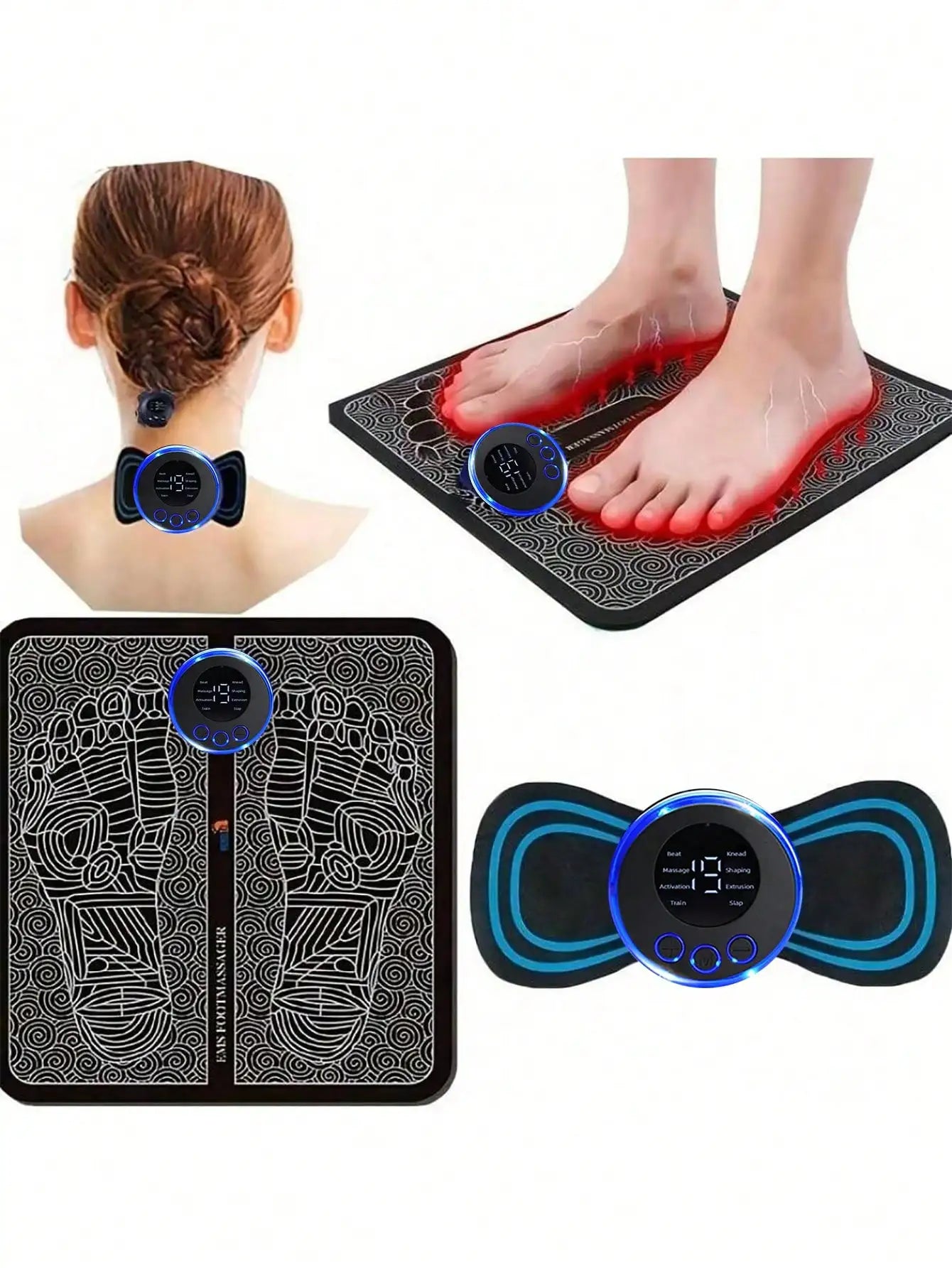 Ems Massager Kit for Whole Body with Foot Massager Pad