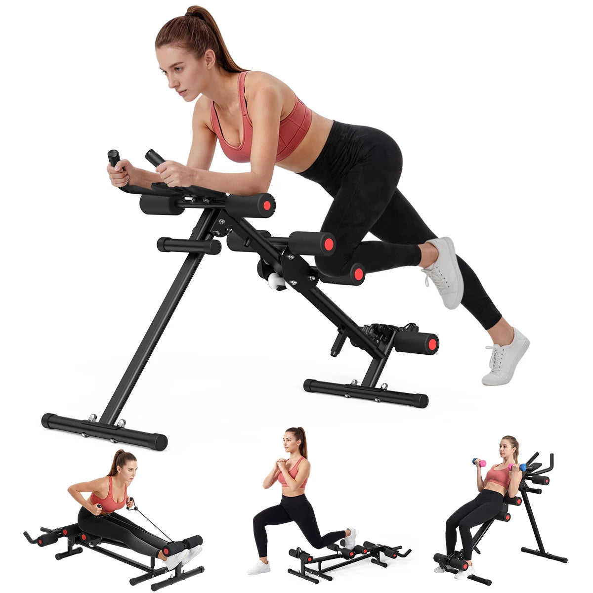 5-In-1 Adjustable Ab Trainer With Resistance Bands
