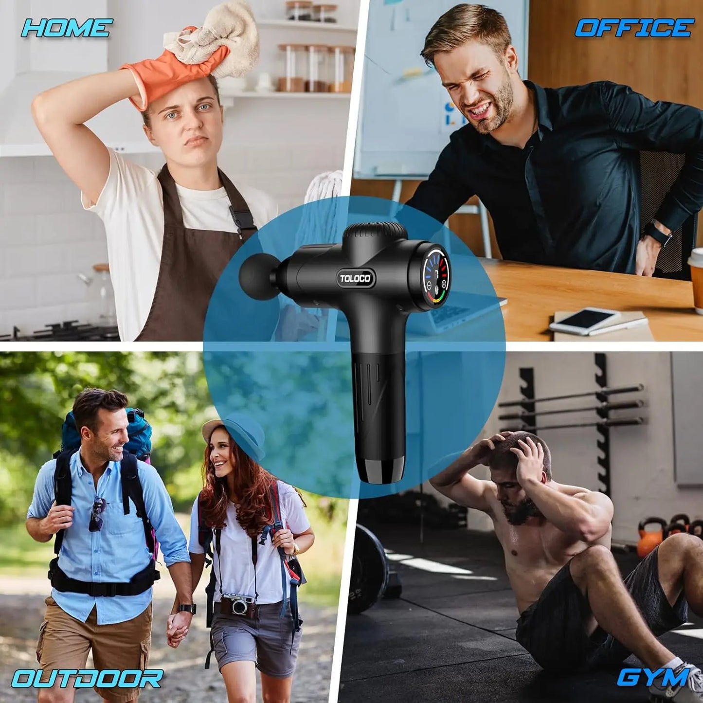 TOLOCO Deep Tissue Massage Gun Percussion Massager For Athletes