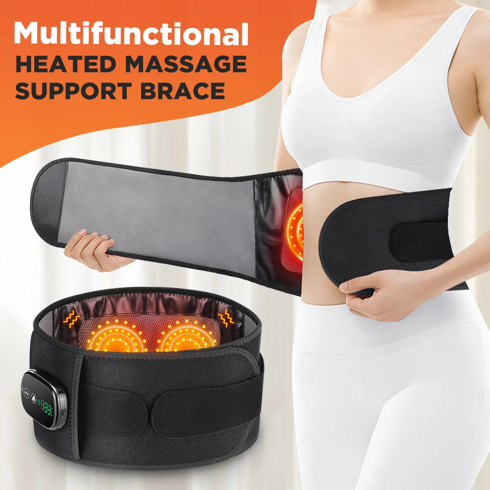 PASTSKY Electric Heating Lumbar Waist Massager With Heat And Vibration