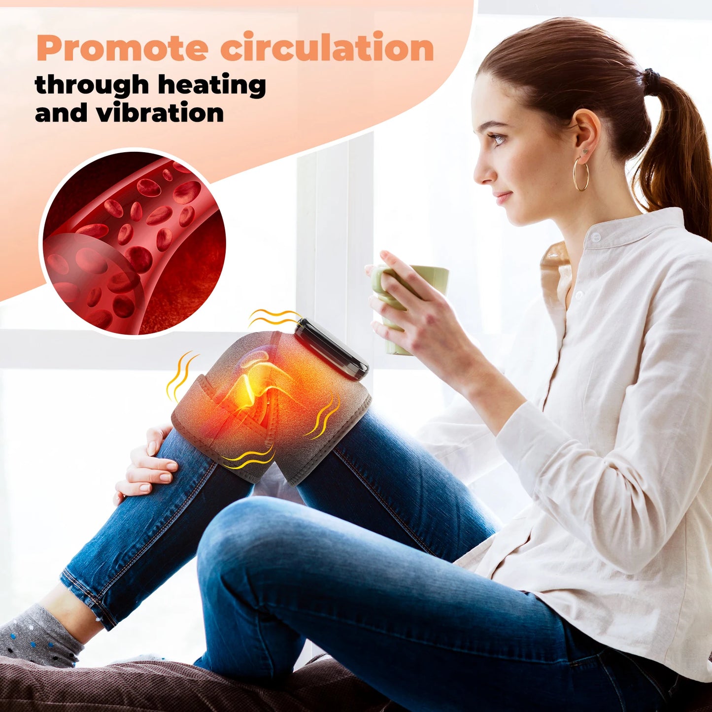 DearBeauty Electric Leg And Joint Massager With Heating Pad