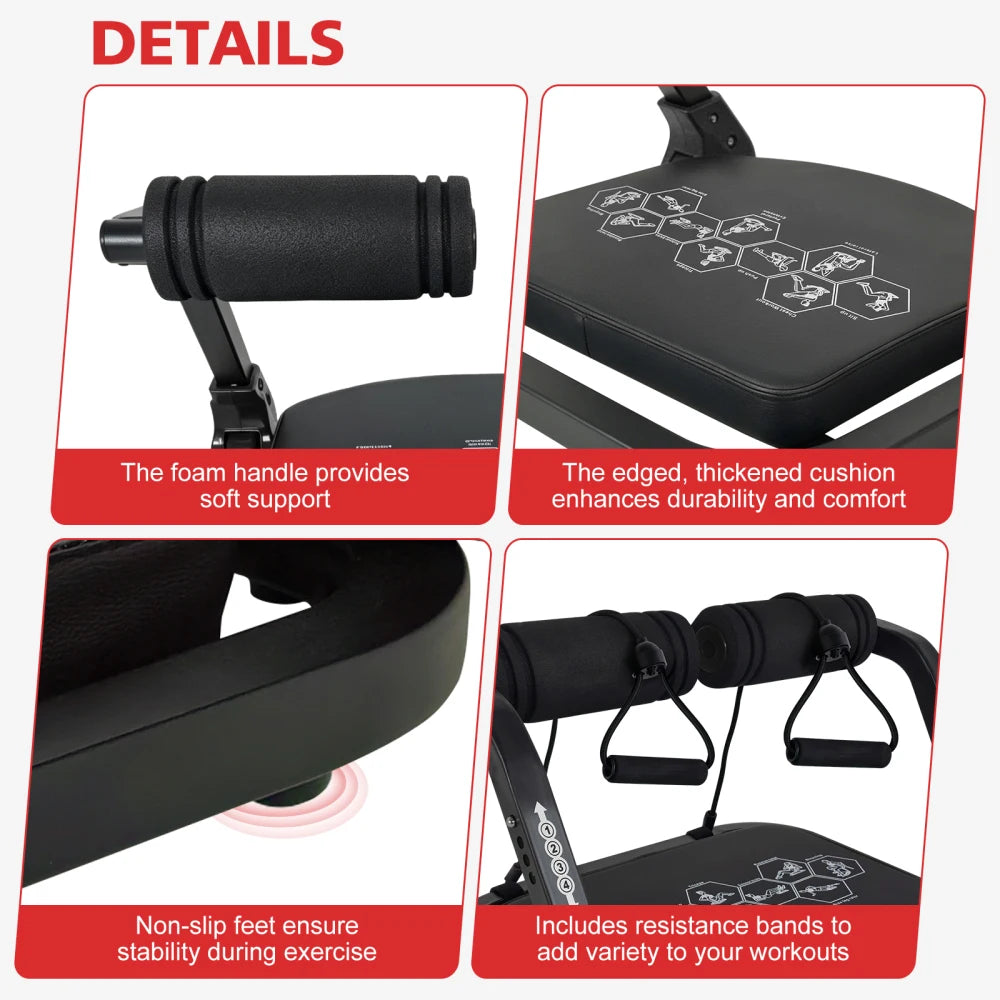 Ye Ab Core Trainer Abdominal Machine With Resistance Bands
