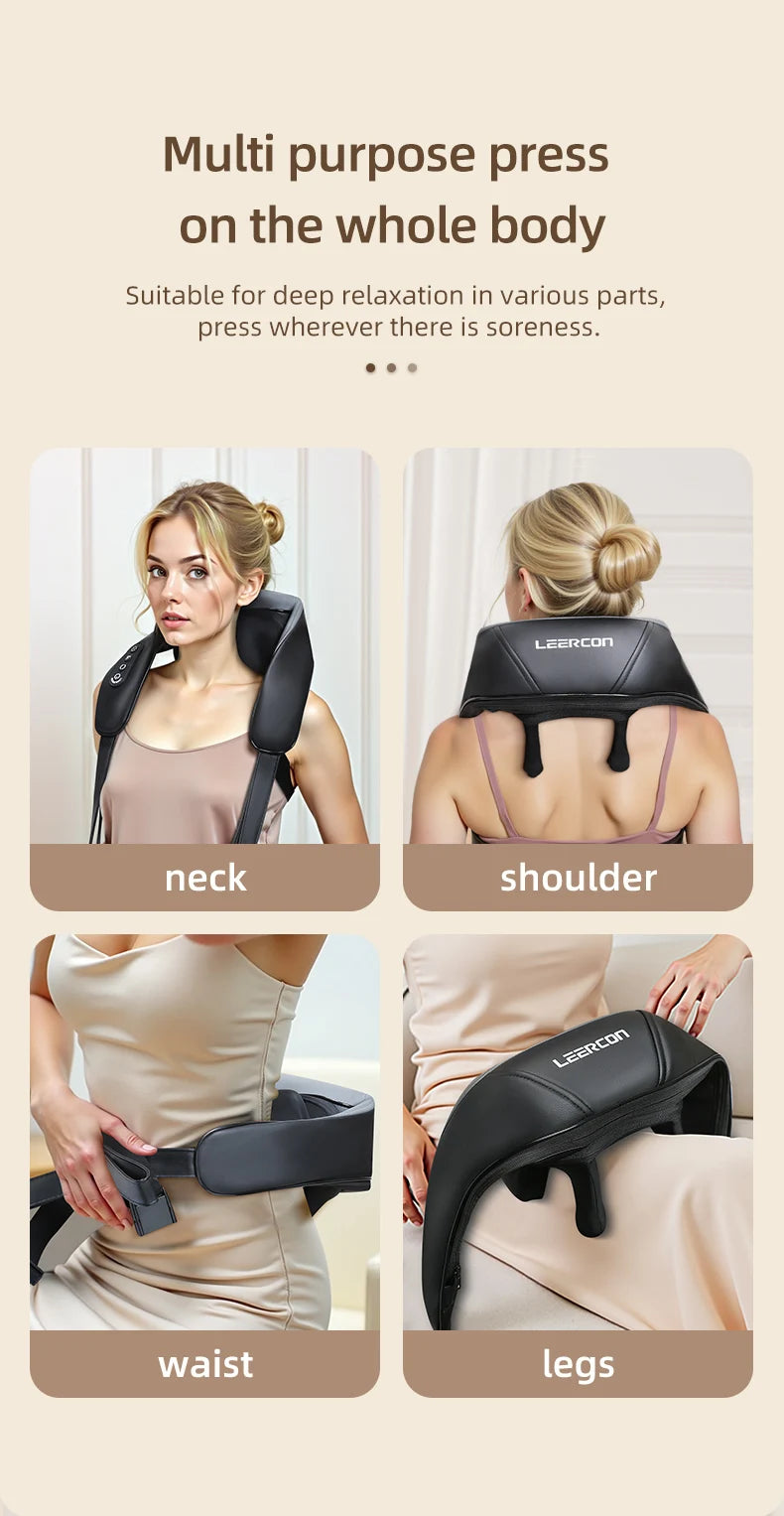 Leercon 4D Shiatsu Neck And Shoulder Massager With Heat