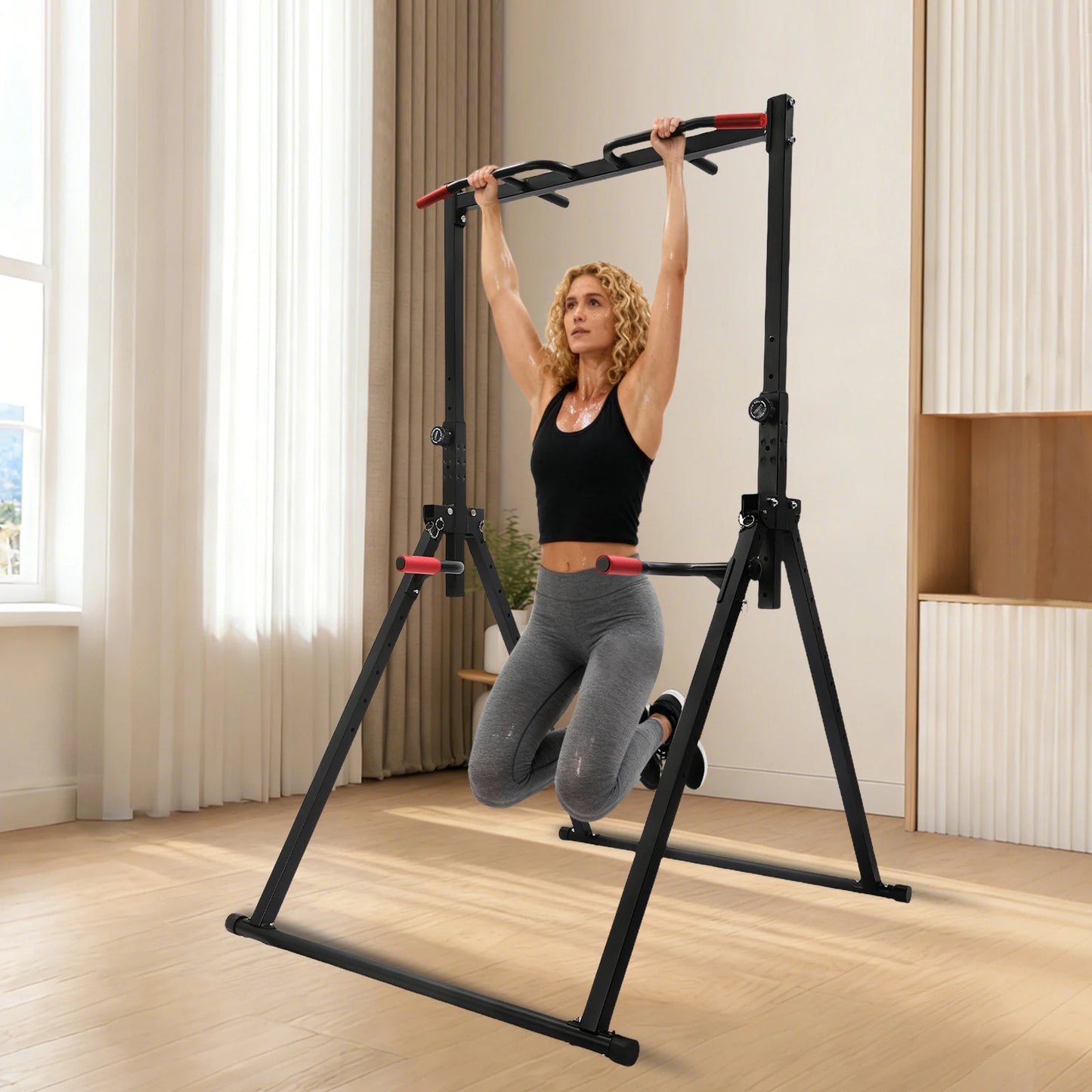 Adjustable Pull Up Bar 200kg Foldable Parallel Bars